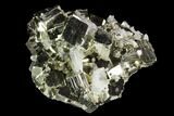Cubic Pyrite and Quartz Crystal Association - Peru #126580-1